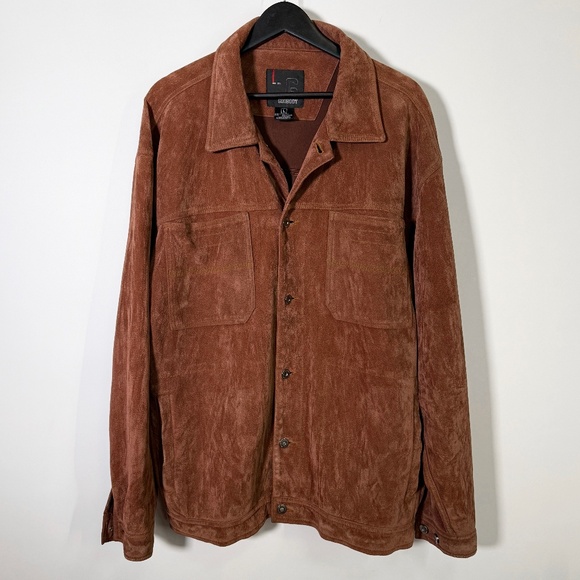 Godbody - Vintage Faux Suede Jacket – Y2K Hip-Hop – Men’s L (Fits XL) - Picture 1 of 4